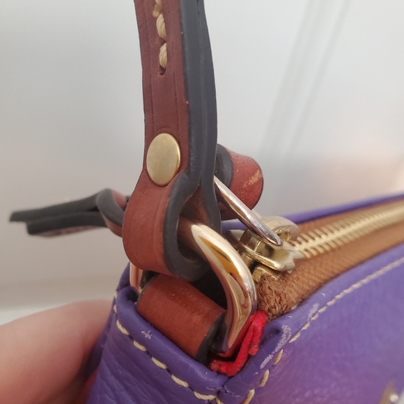 Dooney & Bourke Purple Leather Crossbody Bag - Picture 4 of 12